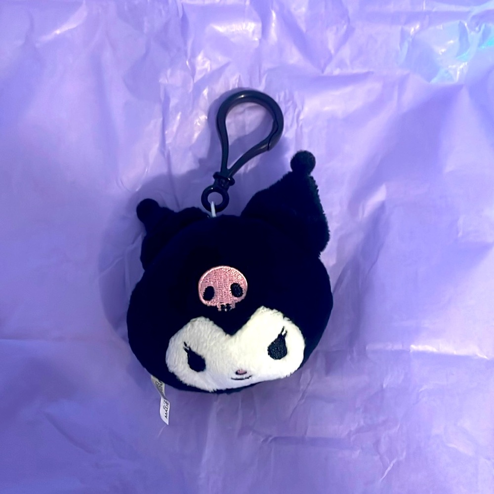Kuromi plush keychain